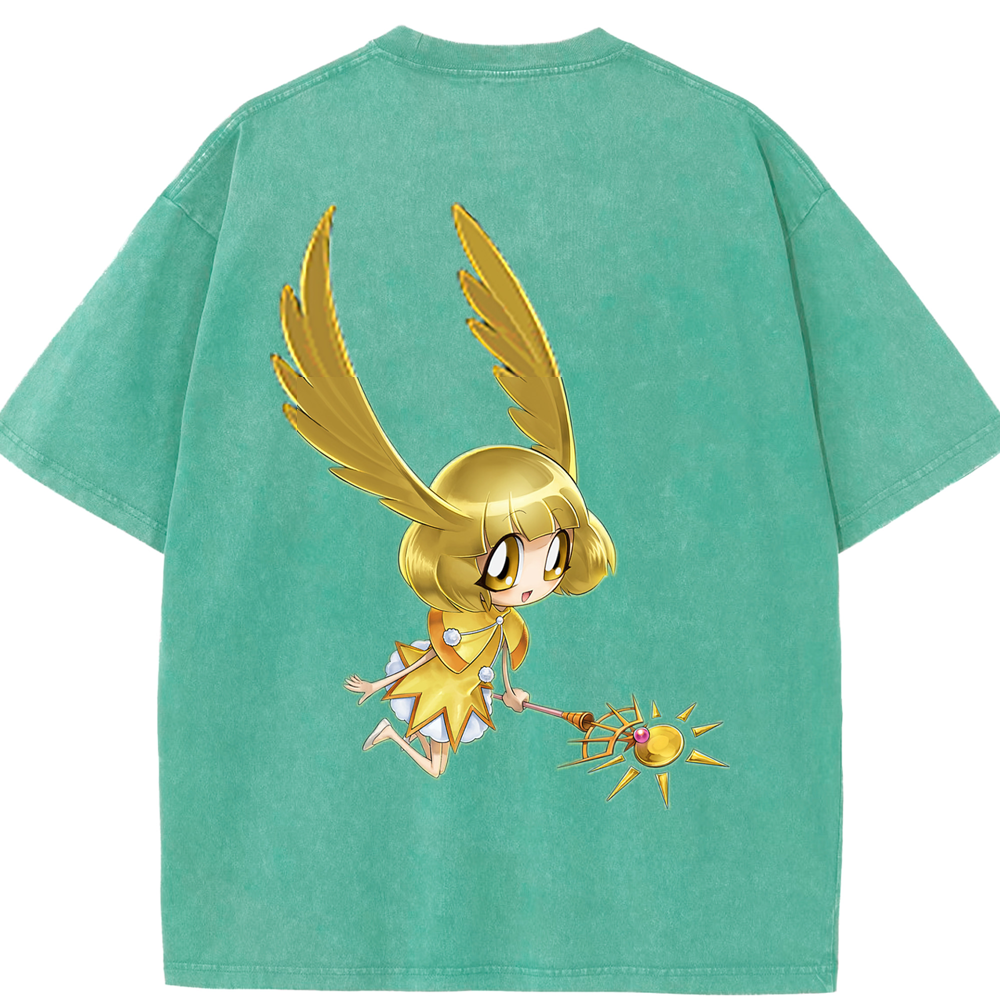（画像用） 遊☆戯☆王 Yu-Gi-Oh! 綿100% ヴィンテージ風 半袖Tシャツ（背面プリント）